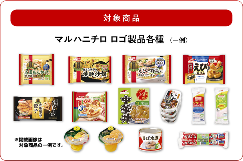 対象商品 マルハニチロ ロゴ製品各種(一例)