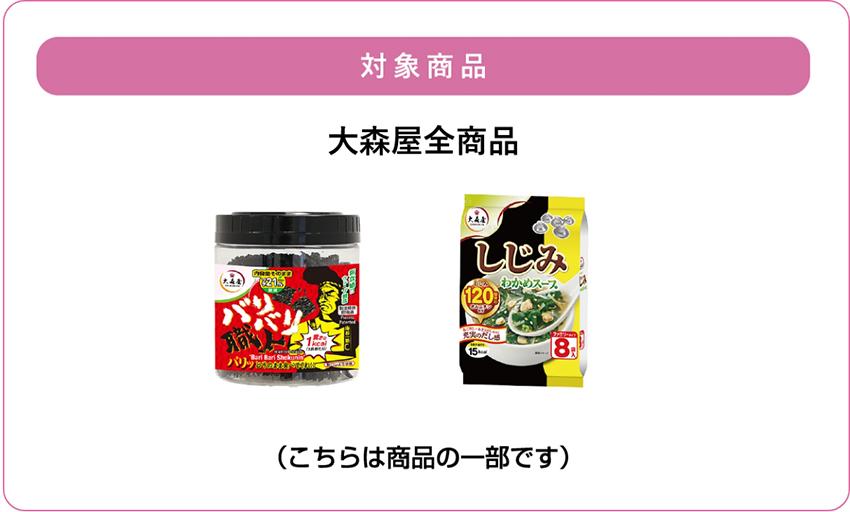 対象商品 大森屋全商品